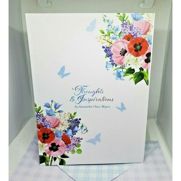 Thoughts And Inspirations Birthday Greetings Floral Bouquet Greeting Card - Picture 4 of 11